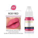 Tattoo Ink Nano Pigment Piimjas V&auml;rvid Poolp&uuml;simeigi komplektid Toon Kulmude Silmapliiats Huuled Ilu 3 ml Microblading Pigments 854 Rose Red