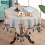 Euroopa retro s&ouml;&ouml;gilaudlina tutiga luksusliku tikandiga lauakate lillega elegantne laudlina kaunistus elutoas 90*90cm Square