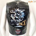 Euroopa Harley mootorrattavest Nahast vest s&otilde;idujakk Meeste nahast &otilde;lg Bio Green Magic tikandid m&auml;rgi disain S