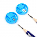 2 tk armas minipliiatsiteritaja kahe auguga kooli kontoritarvete kingitus lastele 2Pcs Random colors