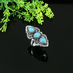 Natural Santa Rosa Turquoise Gemstone 925 Sterling Silver Ring Size 6 s5g04