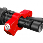 Mootorratta lukk gaasi- ja piduri juhtraua jaoks - punane raskeveokite vargusvastane jalgrattalukk Mootorratta tarvikud meestele - reguleeritavad turvalukud must