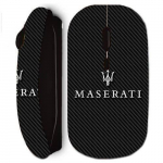 Souris sans fil maniacase noir masertati blanc fond carbonne