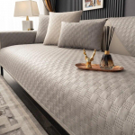 Universal Sofa Cover Pad Solid Color waterproof Little Grid Sofa Cushion for Living Room Non-Slip Couch Cover  Armrest Backrest 70x70cm 1pcs