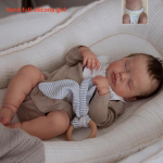 Elutruu 19-tolline Reborn Baby Sleeping Doll LOULOU t&auml;issilikoonist v&otilde;i riidest kehaemulatsiooniga nukud lastele vannis on m&auml;ngukaaslase m&auml;nguasja lapse s&uuml;nnip&auml;evakingitus full silicone girl