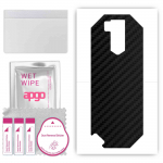 apgo kaitsev nahakleebis seljale, mis &uuml;hildub Ulefone Armor X5-ga, &uuml;mbriskile, foolium, vin&uuml;&uuml;l &ndash; mustriga s&uuml;simusta