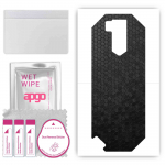 apgo Protective Skin Sticker for the back compatible with Ulefone Armor X5 Pro, Wrap Film, Foil, Vinyl - Pattern Black Honeycomb