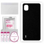 apgo Protective Skin Sticker for the back compatible with Nokia C2 2ND Edition, Wrap Film, Foil, Vinyl - Pattern Matte Black