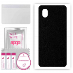 apgo Protective Skin Sticker for the back compatible with Alcatel 1 (2022), Wrap Film, Foil, Vinyl - Pattern Matte Black