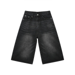 Vintage Meeste Suvised Laiad P&otilde;lvp&uuml;ksid Pesitud Moodsad Denim P&uuml;ksid S must hall v&auml;rv