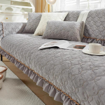 Prantsuse kreemjas stiilis diivanipadi Four Seasons universaalne sirge rea pl&uuml;&uuml;sis diivani kattepadi libisemisvastane katteriie talvel 70*70cm