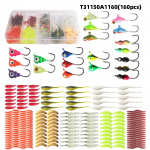 190 tk j&auml;&auml;p&uuml;&uuml;gi rakised J&auml;&auml;p&uuml;&uuml;gi landid j&auml;&auml;p&uuml;&uuml;gi stardikomplekt Walleye Crappie Panfishile 160pcs