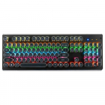 104 klahviga juhtmega mehaaniline klaviatuur sinine l&uuml;liti ergonoomiline disain RGB taustvalgus mitu valgustust must