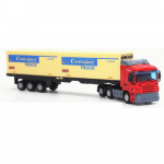 1/48 Transpordikonteinerite veoauto sulamist s&otilde;idukimudeli simulatsioonimudel Kid Toy 1/48-Size:27*7*4.6cm punane