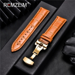 Ehtsast nahast kellarihm Calfskin meeste naiste vahetamine kellarihm 18mm 20mm 22mm 24mm koos liblika pandlaga kellarihmaga 22mm