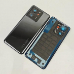 Tagaklaasi kate Xiaomi 13T Pro 5G jaoks Tagauks Asendusaku, Tagumine korpusekate Mi13T koos kaameraklaasiga must