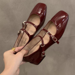 Mary Jane Shoes for Women Chunky Block Low Heel Dress Shoes Closed Toe Mary Jane Pumps Square Toe Mary Janes Heels Women's Casual Work Dressy Shoes 38