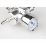 K&uuml;tuse R&otilde;huregulaator, Alumiiniumsulam Universaalne Reguleeritav FPR K&uuml;tuse R&otilde;huregulaator Manomeetriga Voolik 0-140psi Reguleeritav 7.13cm h&otilde;be