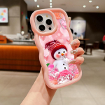 Macaron Big Wave pehme telefoni&uuml;mbris iPhone'ile 11 12 13 14 15 Samsung A14 A24 A53 A54 A55 Xiaomi Redmi Note 13 12C kate A3 Merry Christmas Bear Deer art for iPhone 6(6s) must