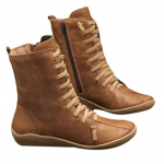 MAITA Naiste nahast pahkluukingad Vintage vabaajajalatsid Brand Design Retro k&auml;sitsi valmistatud saapad 36 pruun