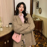 &Otilde;rnsinine jaapani kampsun jakk naistele s&uuml;gisel ja talvel, avar ja laisk stiil, pehme ja kleepuv kootud kampsun top One Size sinine