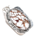 Wild Horse Gemstone Handmade 925 Sterling Silver Jewelry Pendant 2.68 e6v42