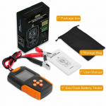 Digitaalne autoaku tester autode v&auml;ntamisega laadimise testi anal&uuml;saator 12V/24V kollane