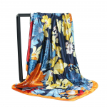 Naiste mood Ruut Vintage Print Satiin Kaelar&auml;t P&auml;ikesekindel sall Sall Sall Kvaliteetne 1tk 90*90cm 90-90cm