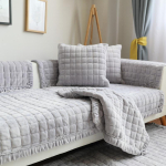 Uus diivanipadi L&uuml;hike pl&uuml;&uuml;s libisemiskindel paksenenud diivanikate Padi Flanell Diivanikate Universaalne &uuml;hev&auml;rviline tolmukindel diivanikate 45x45cm pillowcase mustjasvalge
