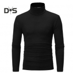 Meeste s&uuml;gistalvine Slim Fit alumine T-s&auml;rk Turtlene kaelusega pikkade varrukatega &uuml;hev&auml;rviline elastne &otilde;huke pullover Topid T&auml;navar&otilde;ivad M tumesinine v&auml;rv