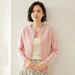 Naiste ka&scaron;miirist kardigan Qinghe ka&scaron;miir 100% ka&scaron;miirist s&uuml;gis-talvine ka&scaron;miir paksendatud kardigan pehme ja soe XL roosa