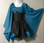 Halloweeni Cosplay Palee Victoria Keskaegne Vintage Haldja Elfi Kost&uuml;&uuml;m Naistele Printsess Sidemega J&otilde;ulud Lapit&ouml;&ouml; Peokleit J&otilde;ulud L