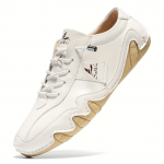 Meeste vabaaja nahast tossud &otilde;ues Mood Meeste Vaba aeg Puhkus Pehmed S&otilde;idukingad Sildid tikandid Kingad 38 valge