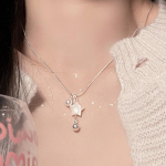Minimalistlik Pearl Star Pentagram Charms ripats kaelakeed Armas armas Harajuku rangluu kett naistele t&uuml;drukutele ehted kingitus A12