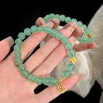 Rohelise maasikakristalli imitatsiooniga k&auml;ev&otilde;ru naiste kerge luksuslik retroh&otilde;nguline rahvuslik stiil