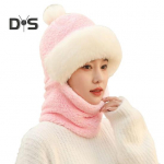 Naiste talvem&uuml;ts integreeritud salliga K&uuml;lmakindel esikate Paks Plush Soe t&auml;ielik kaitse V&auml;lisrattaga reisimiseks k&uuml;lma ilmaga m&uuml;ts kohv