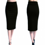 Ladies Plain Office Women Stretch Bodycon Midi Jersey pliiatsseelik S