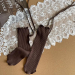 Chic Lihtsus Lastele T&uuml;drukutele Sokid Korea Mood &Uuml;hev&auml;rviline Lips Bow Ruffle Vasikasokk S&uuml;gisene Pehme Puuvillane Laste Koolisokid