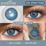 EYESHARE Fashion Colored Contact Lenses Various Styles Blue Contact Lenses Brown-Gray Eyeglass Lenses Chocolate Colored Contact Lenses 1 Pair