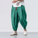 Moodsad haaremip&uuml;ksid meeste hiphop kottis laia s&auml;&auml;rega p&uuml;ksid T&auml;navar&otilde;ivad Suured vabaaja dressip&uuml;ksid Harajuku Jaapani p&uuml;ksid meeste 2024 M roheline