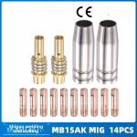 15AK keevitusp&uuml;stoli tarvikute kaitsekate 14 tk juhtivate d&uuml;&uuml;sidega &ndash; piiri&uuml;lene kahe kaitsekomplekt MB15AK MIG 14PCS (1.2)