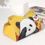 Panda koekarbi kaane &otilde;limaaling koekarp elutuba kodumajapidamiste k&otilde;rgekvaliteediline loominguline nahast salvr&auml;tik Lauapaberist kast S&auml;ilitusauto paberkarp A