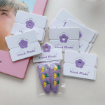 100 tk/partii kokkuvolditavad pakkepaberid kaardid v&auml;rviliste lilledega kaardid k&auml;sitsi valmistatud ehete jaem&uuml;&uuml;gi jaoks, rippuvad sildid, lilled, papp