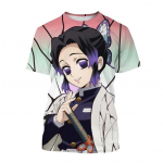 Suveanime Demon Slayer Kimetsu no Yaiba Kamado Nezuko Kochou Shinobu Cosplay 3D Prinditud mood T-s&auml;rk Multikas l&uuml;hikeste varrukatega 150