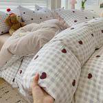 Neljaosaline komplekt, pestud puuvillane voodilina, tekikott, &uuml;hiselamu kolmeosaline komplekt 1.2m bed