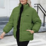 Suures suuruses naiste soe jakk, &uuml;hev&auml;rviline lahtine topp XL roheline