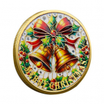 J&otilde;uluvana m&uuml;ndid Kahepoolne sulamist kollektsioneerimism&uuml;nt V&auml;rvilise mustriga Pidulik suveniirm&uuml;nt j&otilde;ulu&otilde;htu karpide jaoks Uusaasta kingitus K