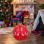 Inflatable Christmas Ball Ornament Blow Not Easy to Break Xmas PVC Snowflakes