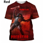 Uus suvine Predator 3D-printimine T-s&auml;rk vabaaja naljakas meeste naiste l&uuml;hikeste varrukatega &uuml;lisuured riided topsid hingavad ja lahedad L