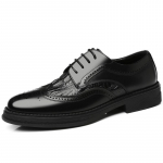 Luksuslikud meeste Brogue kingad Meeste &uuml;likond kingad vabaaja pidulik &auml;ri nahast kingad Meeste pruunid pulmakingad Itaalia kleit banketi kingad 38 must